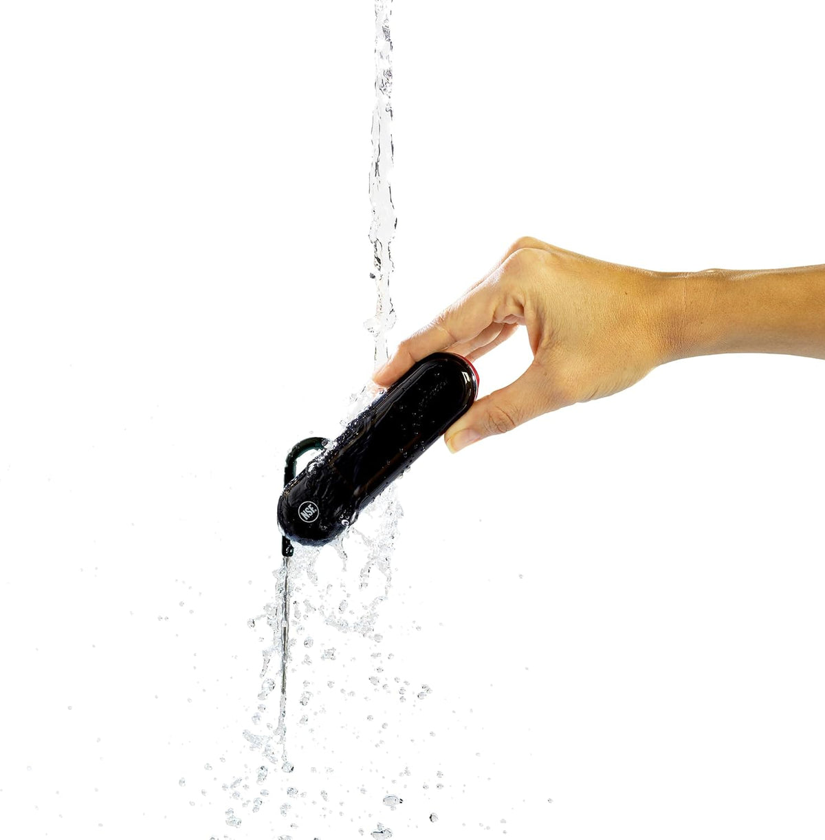 Touch Digital Thermometer with LCD Display Instant Read with Stainless Steel Probe Built-In Magnet for Easy Storage