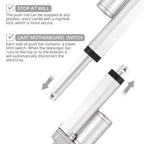 Justech 330 LBS/1500N-4inch/100mm 12V Linear Actuator, Heavy-Duty Actuator