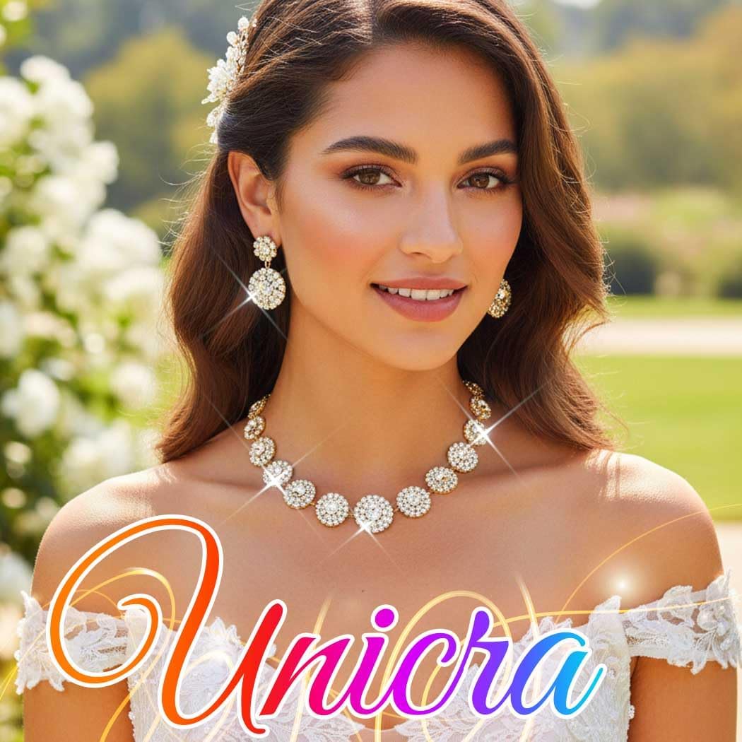 Bridal Wedding Jewelry Set Silver Rhinestone Necklace Earrings Sets Formal Costume Jewelry for Women and Brides