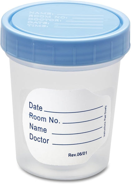 Basic Specimen Containers, Sterile, Latex-Free, Polypropylene, 4.5-oz Capacity (Pack of 100)