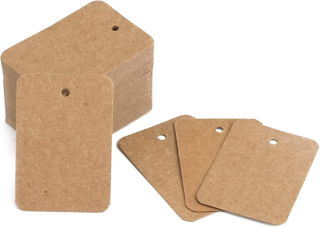 1000 PCS Price Tags, 1.9X 1.3 in Kraft Paper Labels, Unstrung