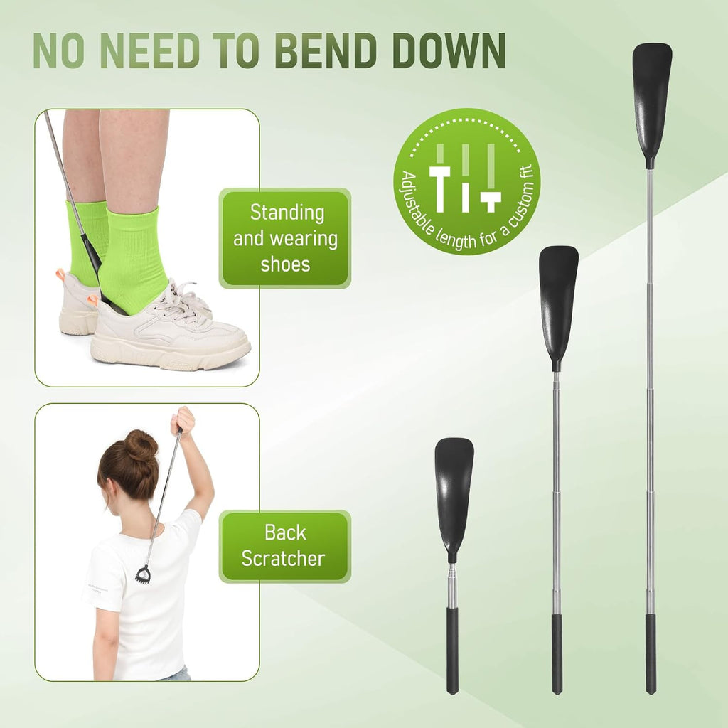 Sock Aids for Putting On Socks | No Bending Flexible Wide Feet Sockaid Assistant Device for Seniors/Disabled |