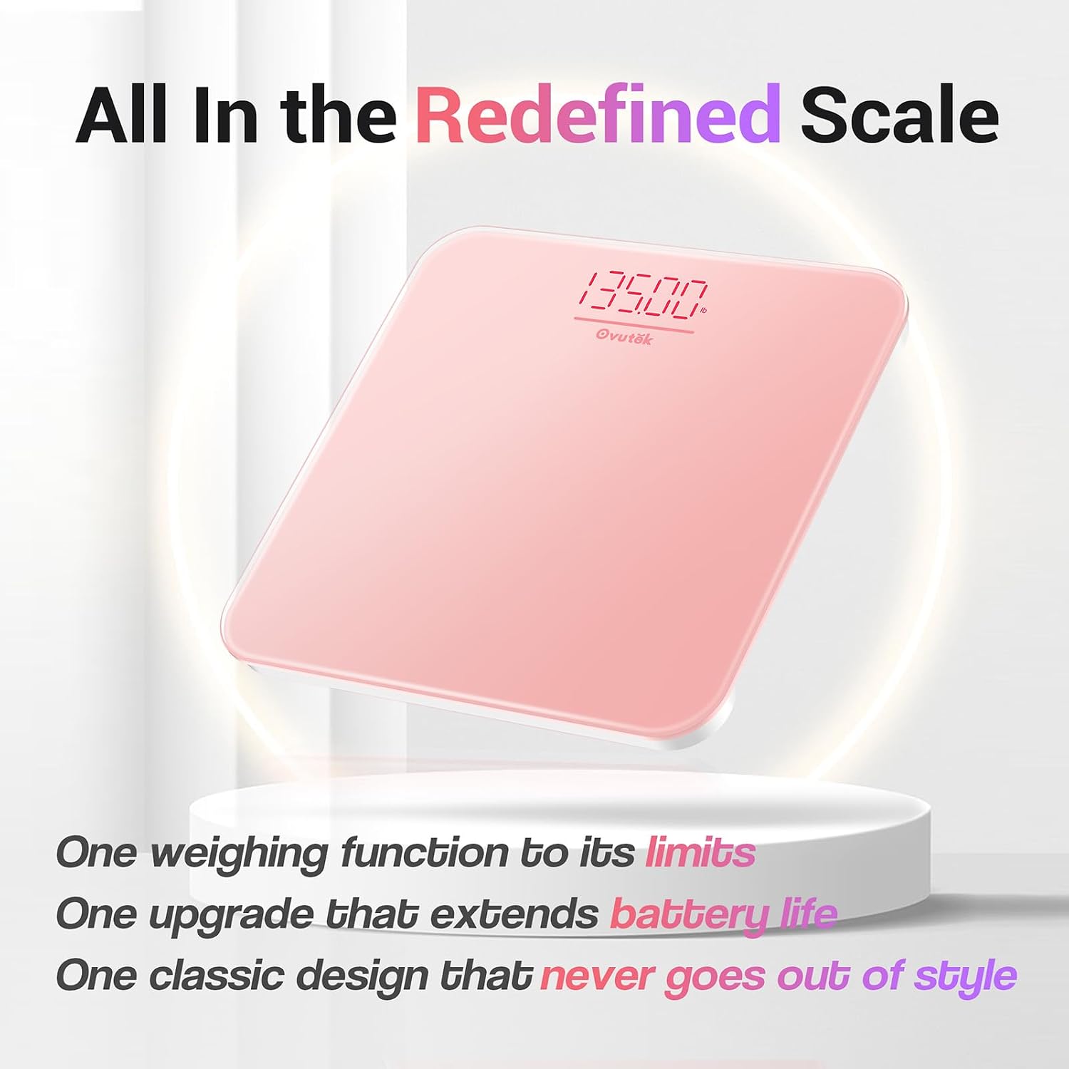 Bathroom Scale for Body Weight, Highly Accurate Digital Weighing Machine for People, Upgraded Batteries Included