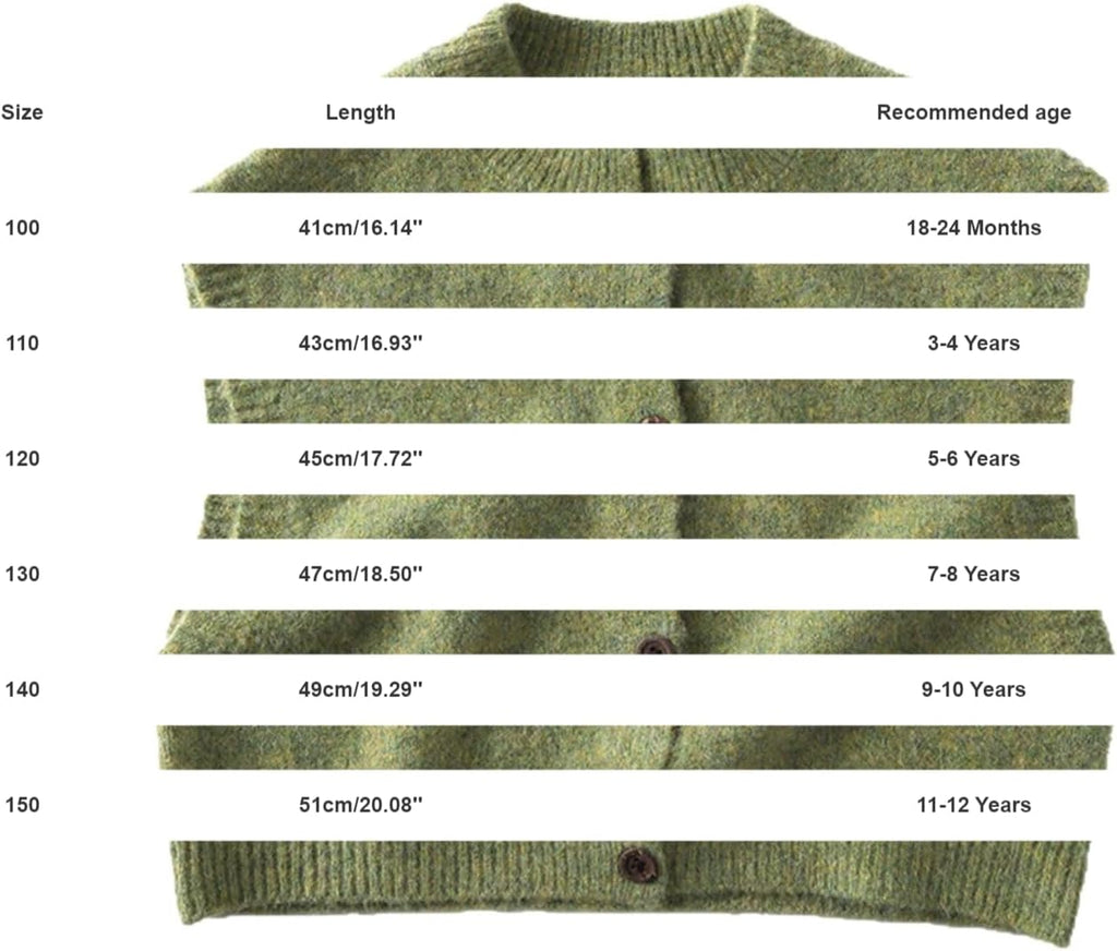 Toddler Kids Vintage Green Heather Knit Vest Boys Girls Crew Neck Button Down Wool Sleeveless Cardigan Sweaters