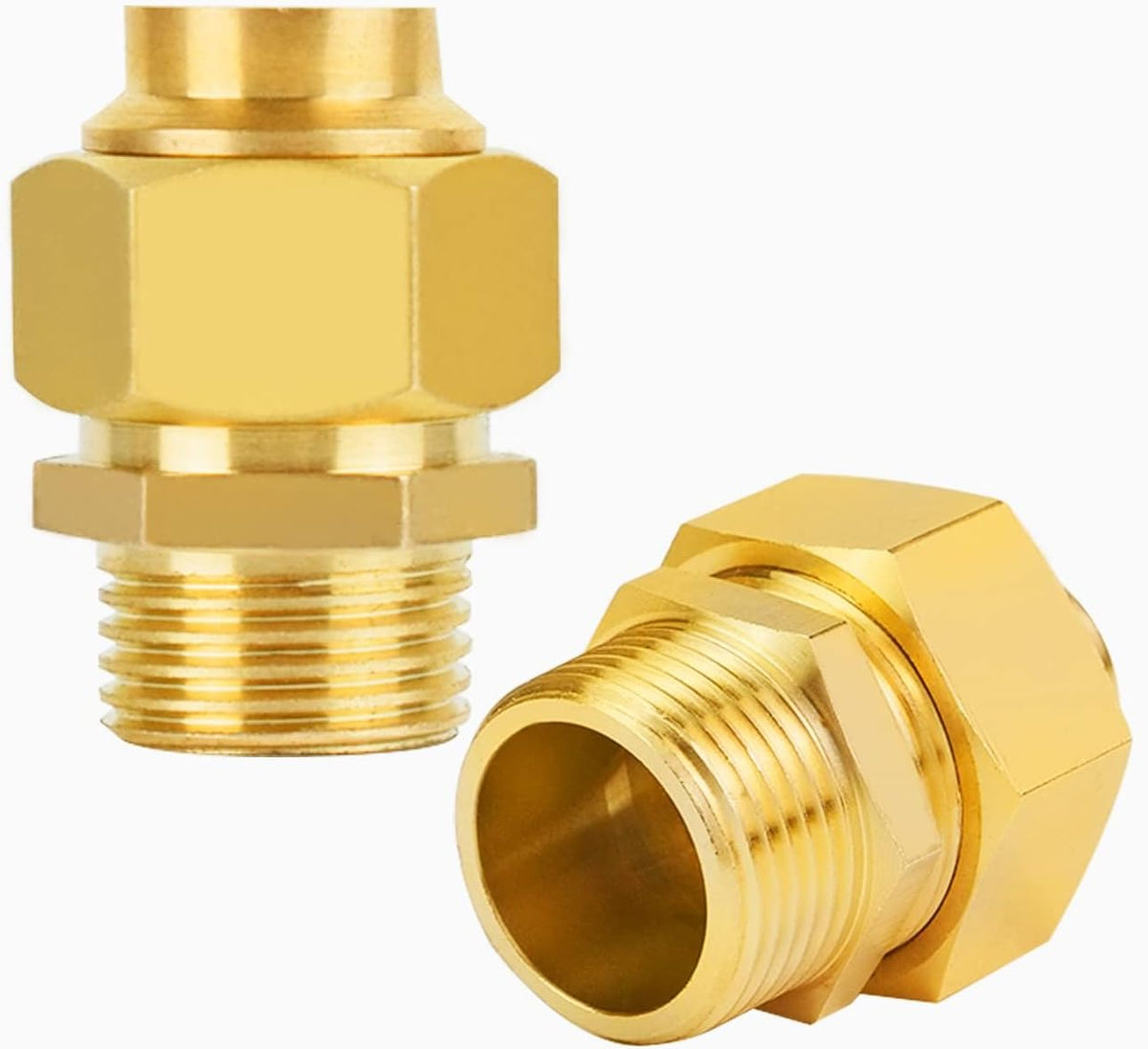 CSST Male NPT Fitting Kit 2 Pack Grill Propane Conversion Connector 1/2" NPT Brass Pipe Fittings
