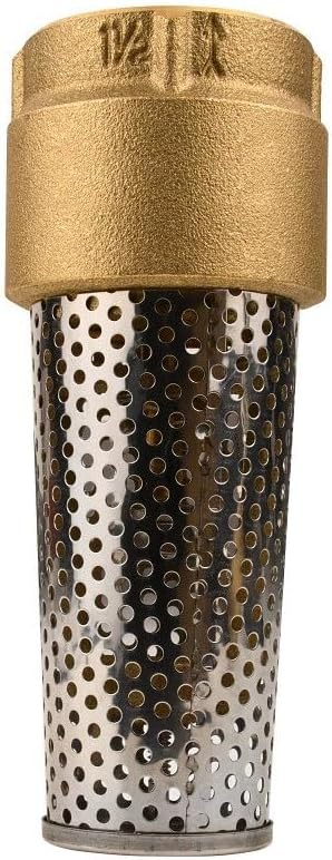 Water Source Tfv-150Nl 1-1/2-Inch Brass Foot Valve Well Pump Supply
