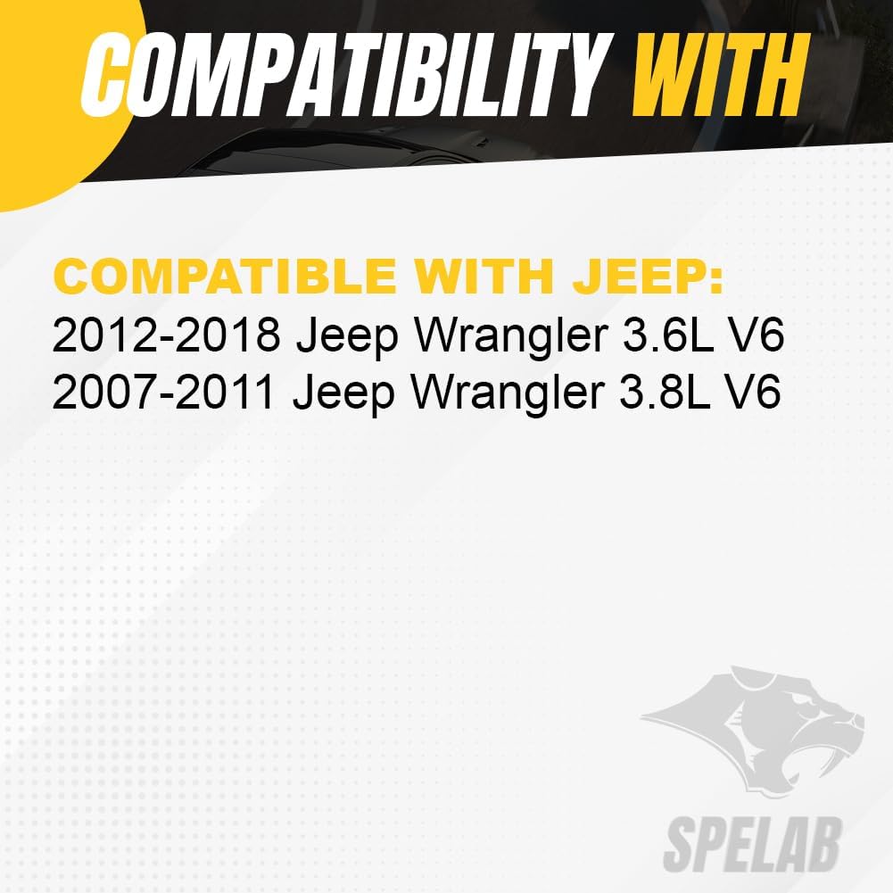 SPELAB CU2957 Radiator Replacement - Fits 2007 2008 2009 2010 2011 2012 2013 2014 2015 2016 2017 Compatible with Jeep Wrangler, 2018 Wrangler JK - 3.6L, 3.8L V6 - Compatible with 4WD, RWD