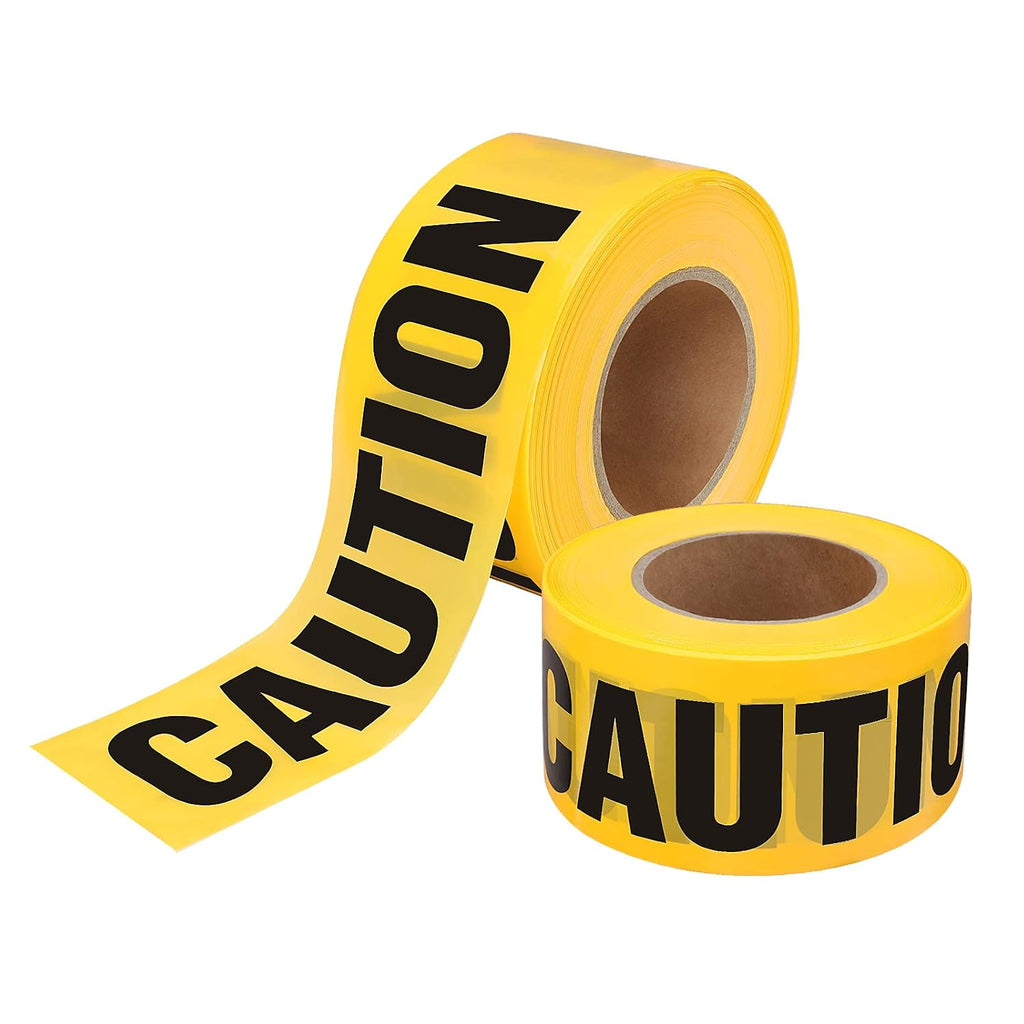 Caution Tape Roll, 3" x 1000ft, Do Not Enter Tape, 2 Pack | Durable PE Film, Fade & Tear Resistant, Easy Cut Design