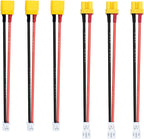 MEIVIFPV XT30 to PH2.0 Male Female Adapter Conversion Cable 22AWG 10cm Tiny Whoop JST PH 2.0 Connector for RC Battery Plugs