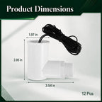 12 Pcs SS2 L-Shape AC Float Switches, 3/4" Adapter, 6ft Wire for HVAC