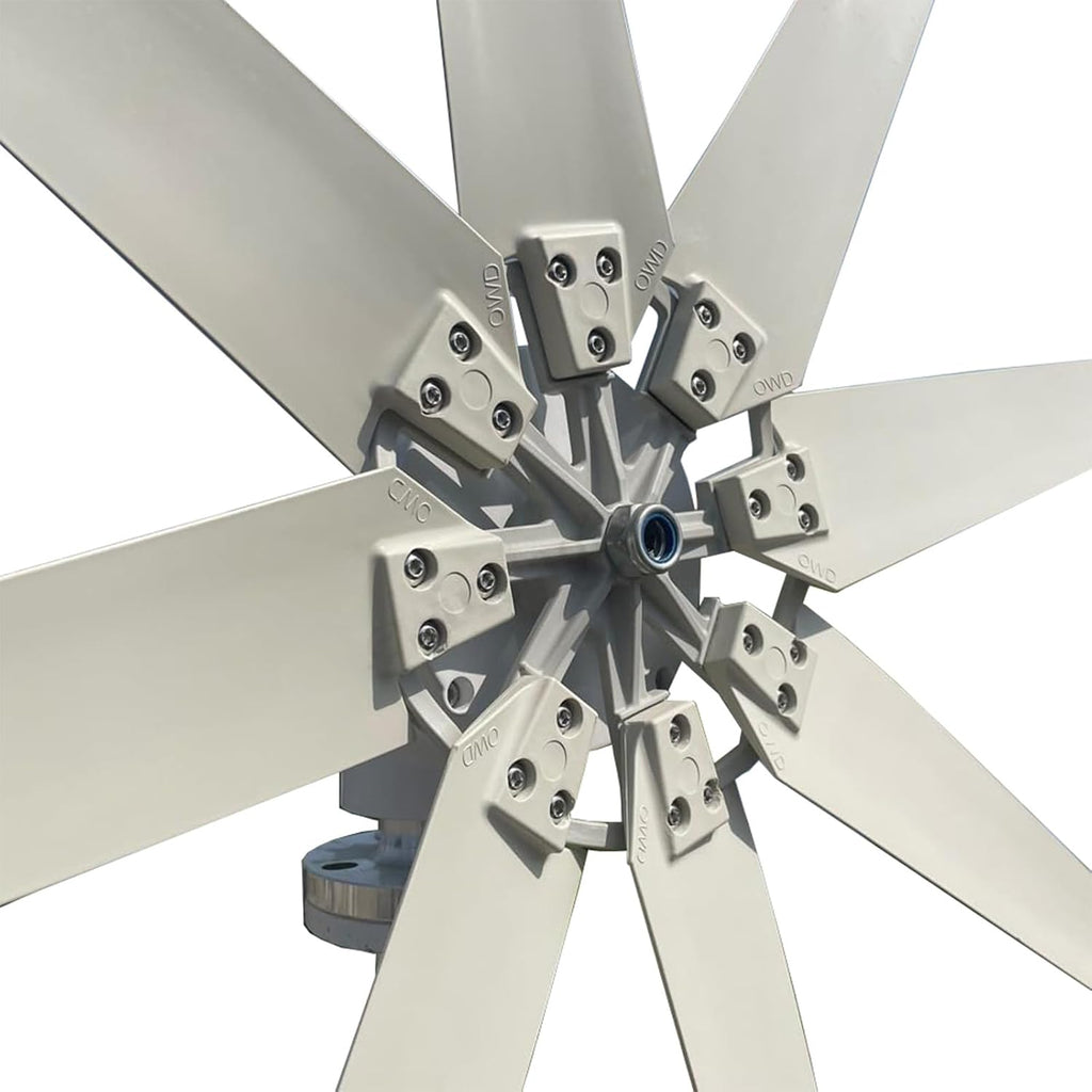 12000W Wind Turbine with Wind Solar Controller, Generator Kit 8 Blades Blue, 48V