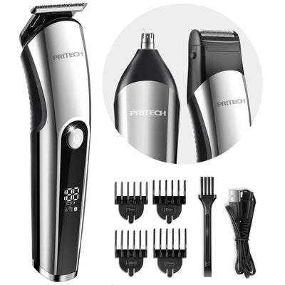 3-in-1 Men's Grooming Kit, Beard Trimmer, Nose & Ear, Foil Shaver
