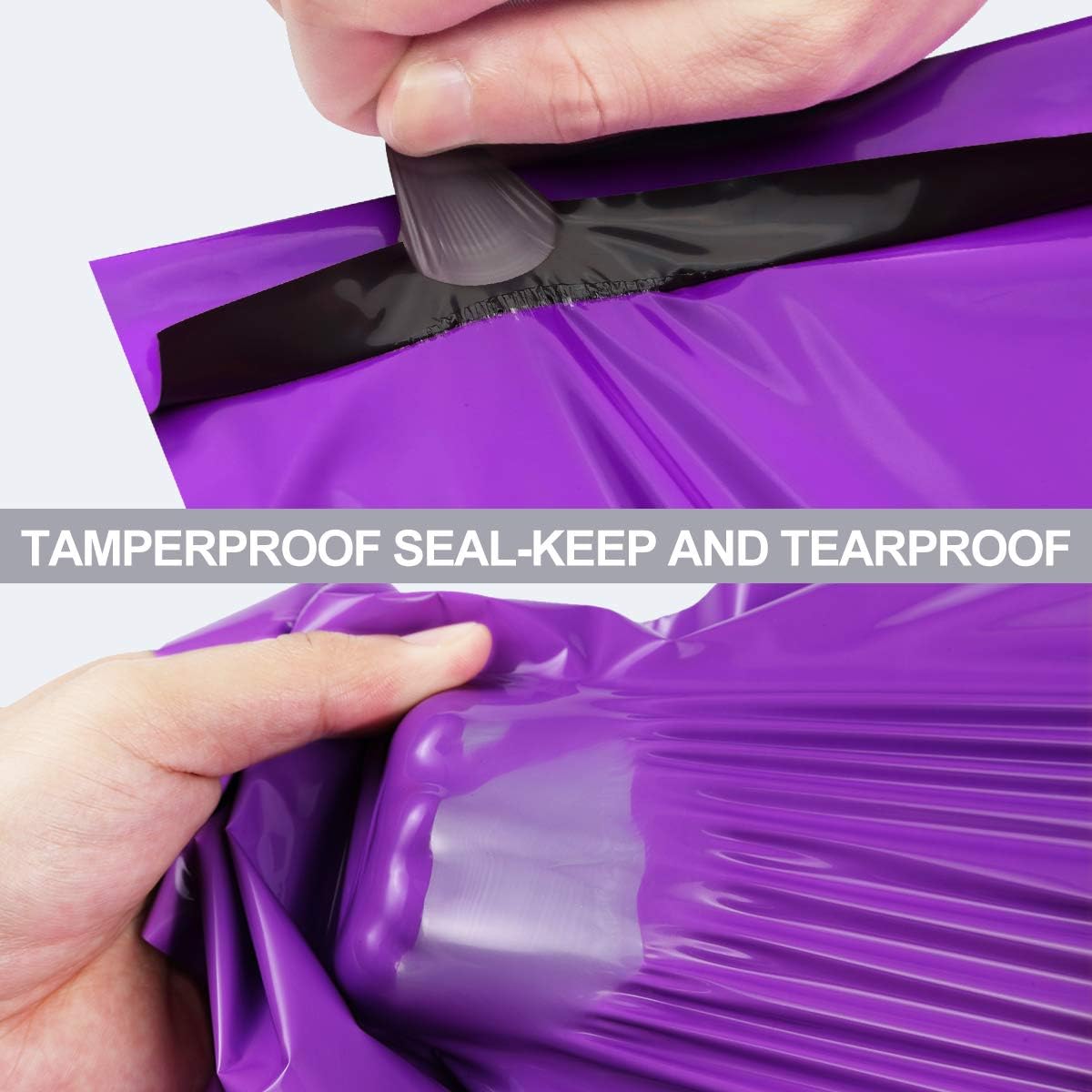 Large Poly Mailers 14.5x19 Inch Purple 100 Pack Plastic Shipping Bags