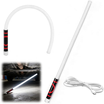 Bendable LED Flashlight Stick, 30'' Rechargeable Flexible LED Work Light, High Lumen and 3 Brightness Modes, Led Work