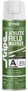 20-644 Stripe Athletic Field Marker, White | Long-lasting waterbase athletic field marking paint; dries in 15
