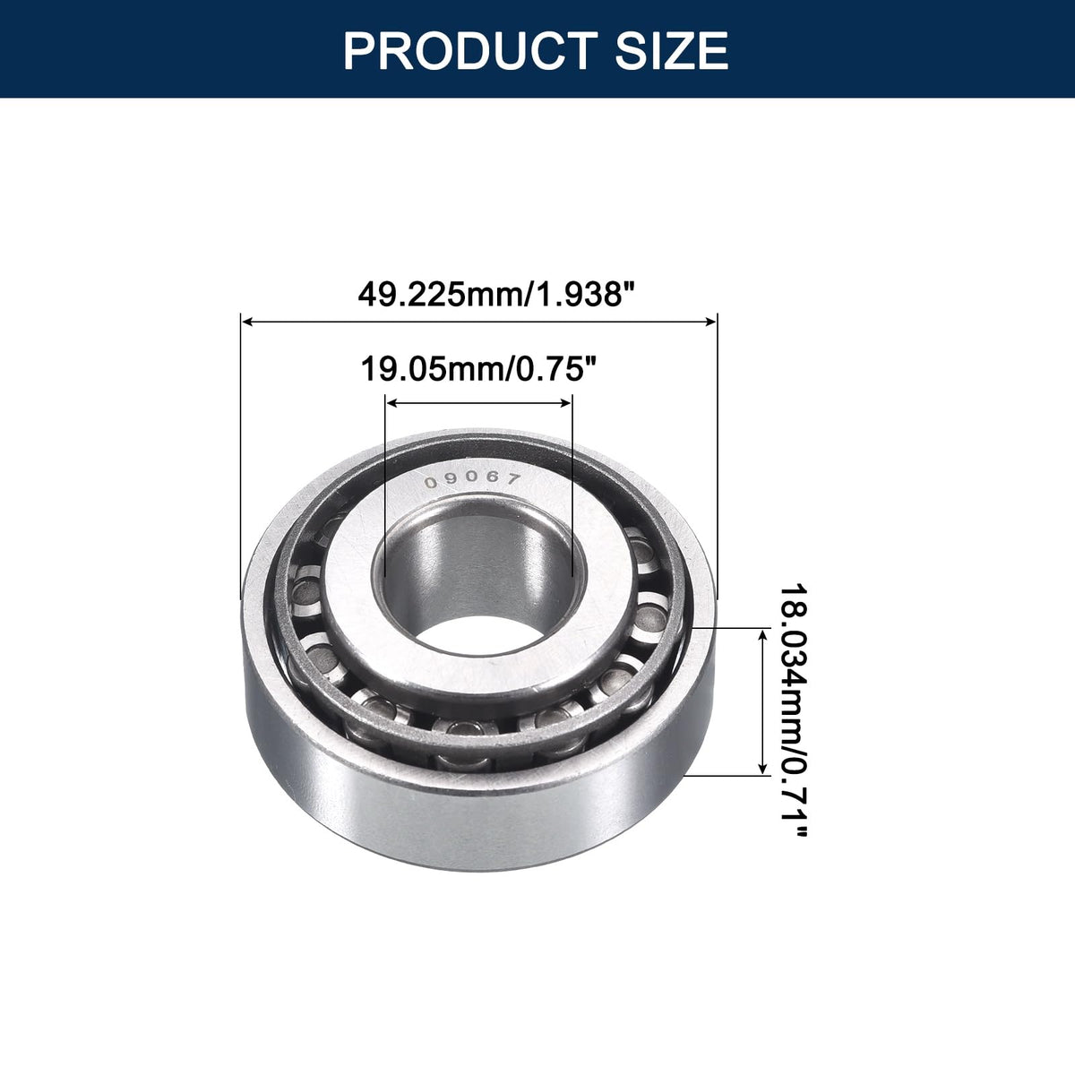 HIPicco 09067/195 Tapered Roller Bearing Cone and Cup Set
