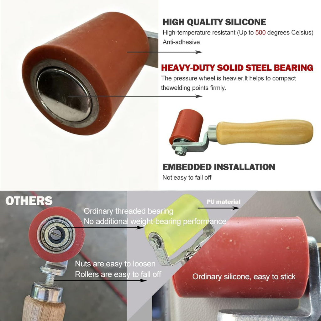 Seam Roller Smoothing Tool for Hot Air Welding PVC/TPO/EPDM Tarpaulin Welding Flooring Tpo Roller Tape repair RV Tape
