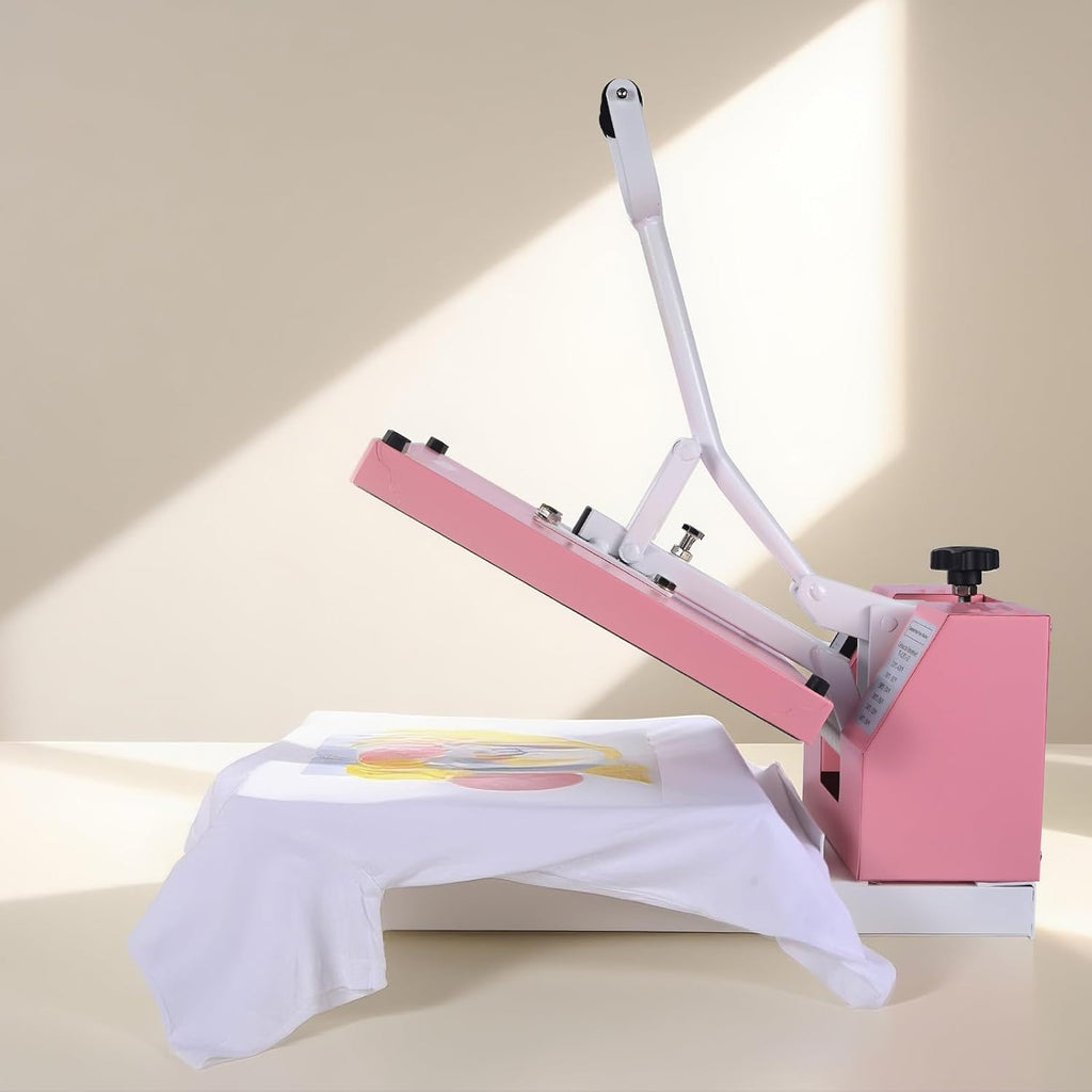 Industrial 15"x15" Clamshell Heat Press Machine for T-Shirts, Sublimation, Vinyl & HTV - Digital Control, Non-Stick