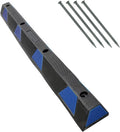 72" Heavy Duty Rubber Handicap Parking Block Curb Wheel Stop 3.75" Height 6 Feet Includes Asphalt Mounting Hardware