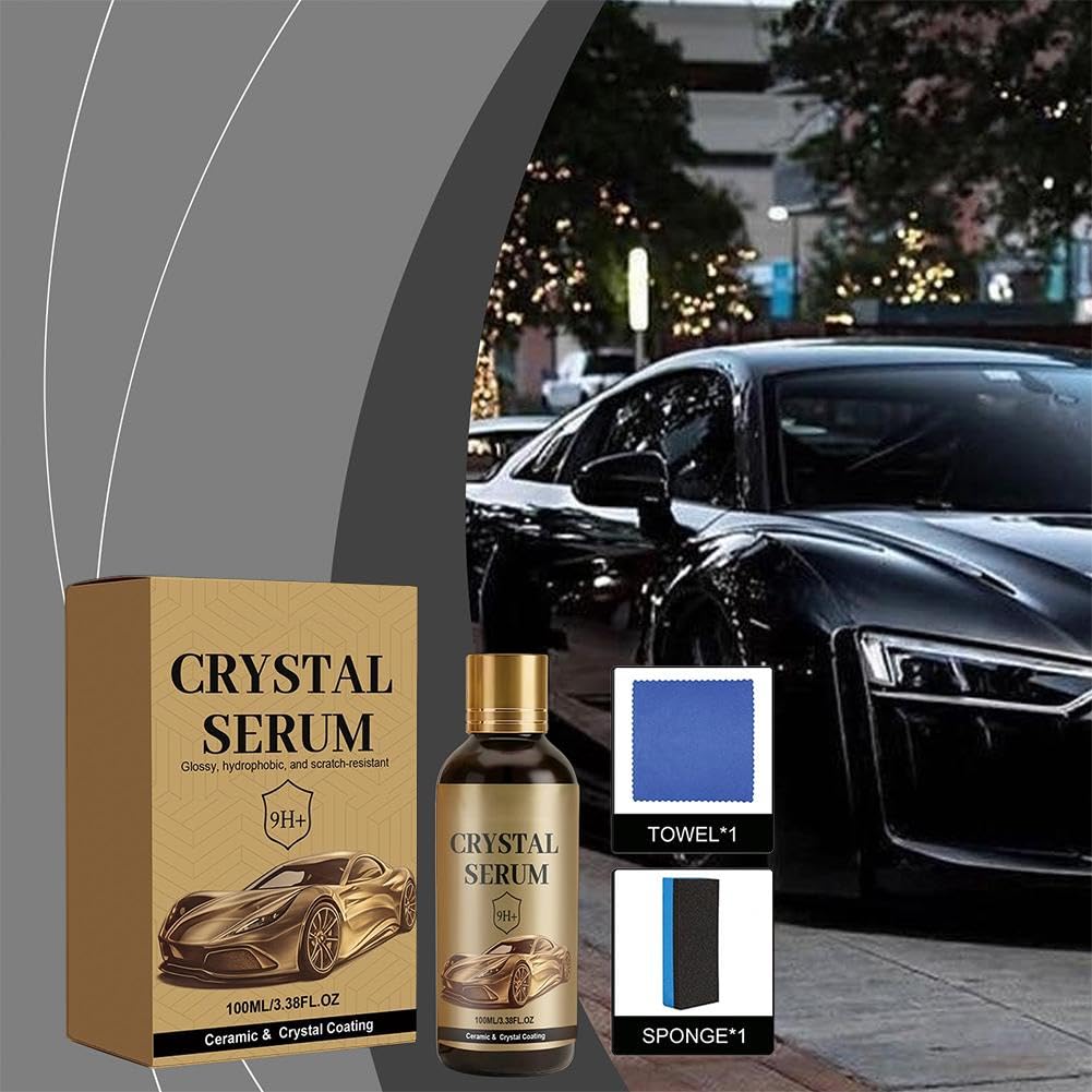 100ml PTZ Crystal Serum, 3PCS Graphene Ceramic Coating for Cars, 9H Nano Car Coating Spray for Professional Auto