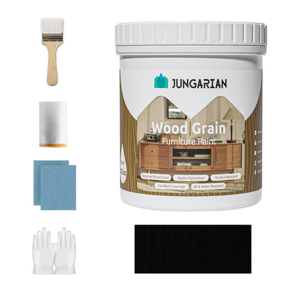 Wood Grain Furniture Paint 10.5oz with Tools - One-step No Need Prime No Need Varnish - Water-based & Low Odor