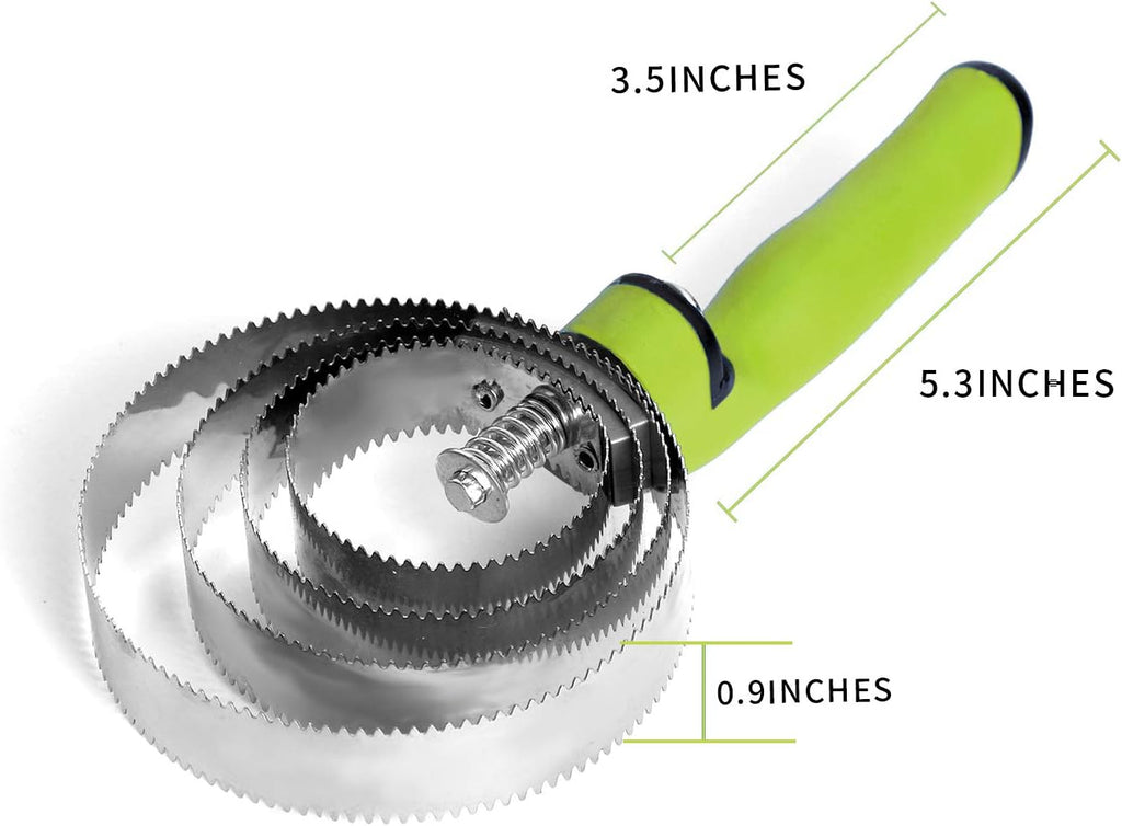 Reversible Stainless Steel Curry Comb with Soft Touch Grip (Neon Green)