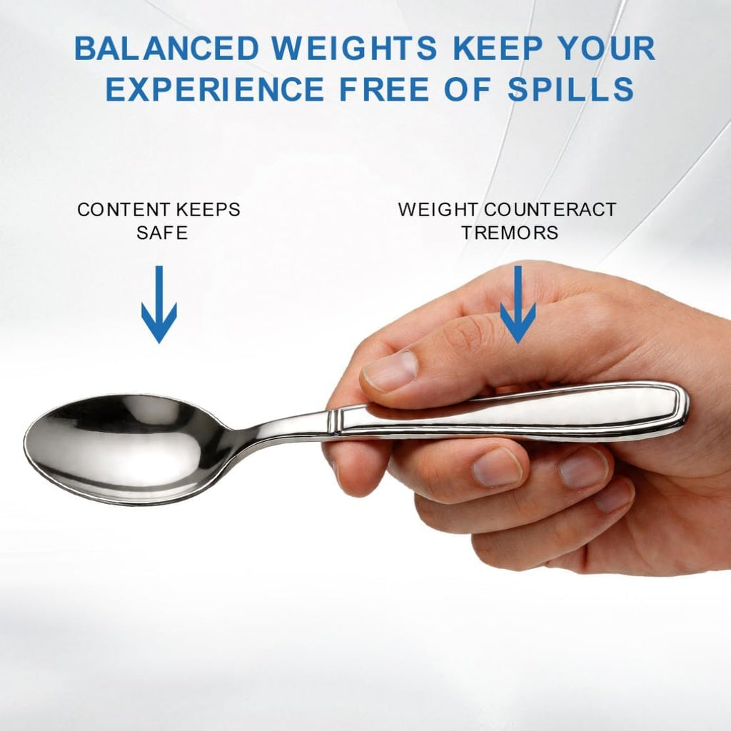 Weighted Utensils for Hand Tremors and Parkinsons Patients Heavy Weight Spoons Stainless Steel Silverware Adaptive