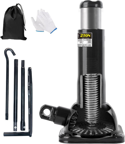 Car Jack 2 Ton and Jack Stand in One, 4000 lb Capacity, Off-Road Use (8.16" - 19.09") Screw tire Jack fit Ford F150