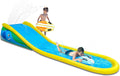 Inflatable Water Slide with Sprinkler for Kids,15FT waterslide with 2 Inflatable Surf Riders and Built-in Sprayer for