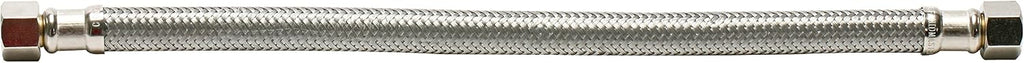 B6F16 Faucet Connector, Braided Stainless Steel - 3/8 Female Compression Thread x 3/8 Female Compression Thread