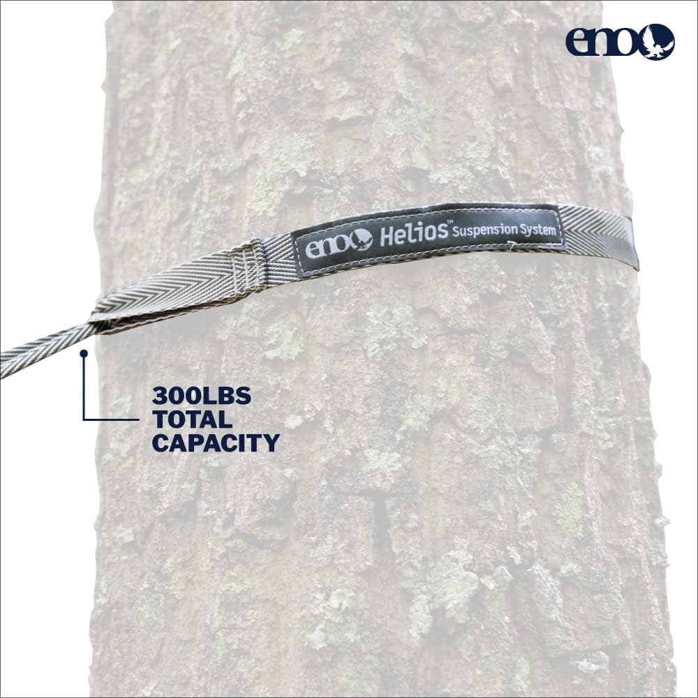 Eagles Nest Outfitters Helios Ultralight Hammock Straps Suspension System with Storage Bag, 300 LB Capacity, 8' 1" x 1"