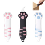 3PCS Cat Paw Box Cutter, Cute Box Cutter for Package Opening and Craft Projects, Retractable Cat Claw Box Cutter, Available in Pink Blue Black Colors
