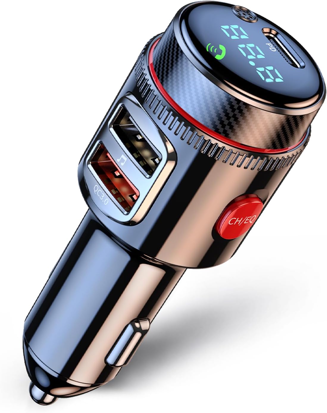 Bluetooth Car Adapter,HiFi FM Transmitter,48W Charger,Siri Assistant | Wireless 5.4 Radio Adapter with Fast