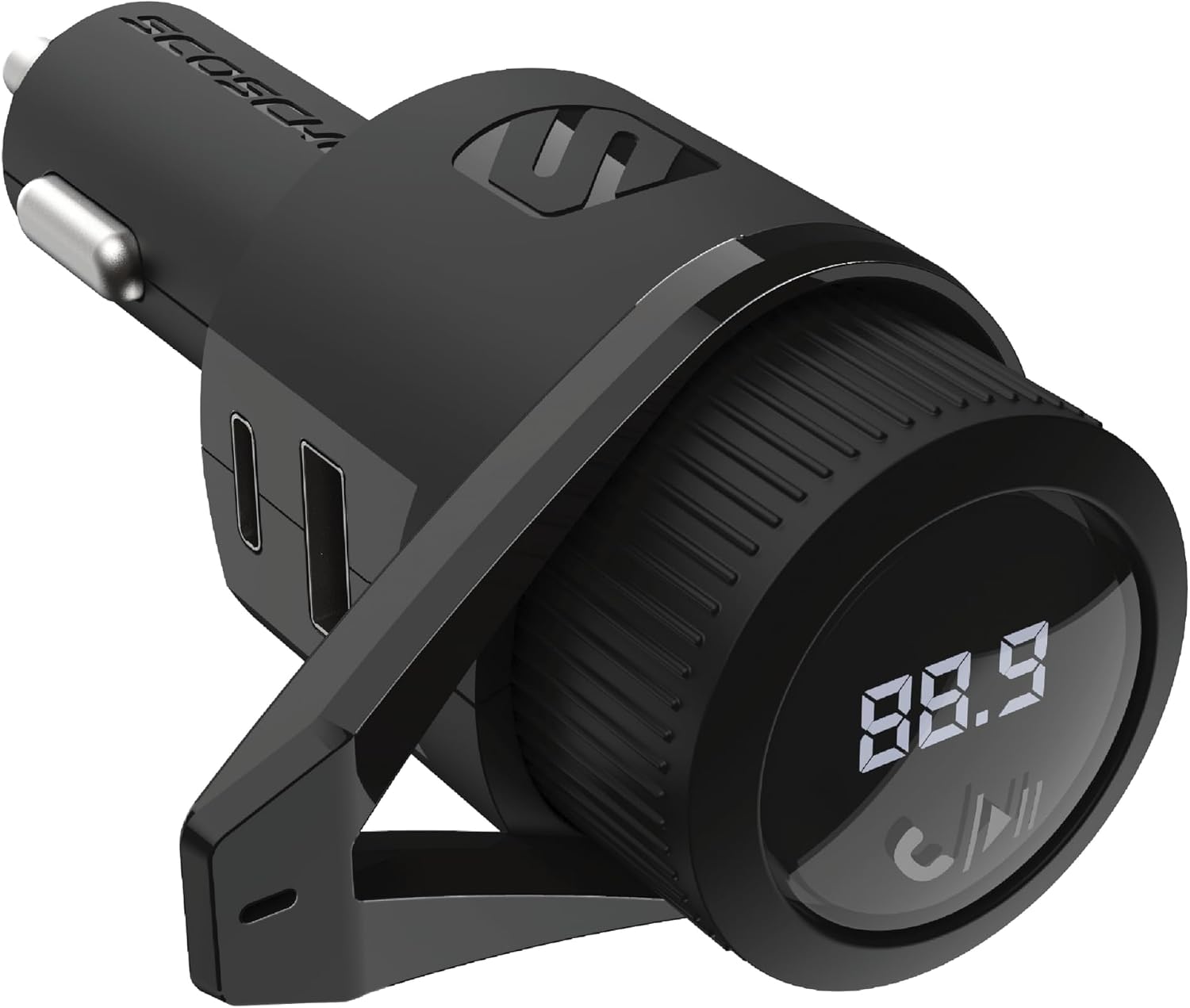 BTFM9 FM Bluetooth Transmitter Car, Dual 12W USB-C and USB-A Charging Ports, Fast Type C Car Charger, Wireless Radio