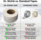 DS-704W White Heat Tape for Shrink Wrap, 4" x 180'