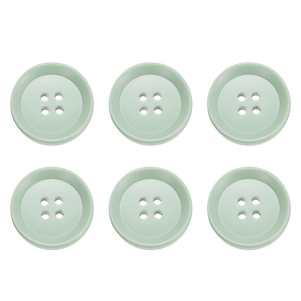 6pcs Round Sewing Buttons 25mm (1") 4 Holes Craft Button