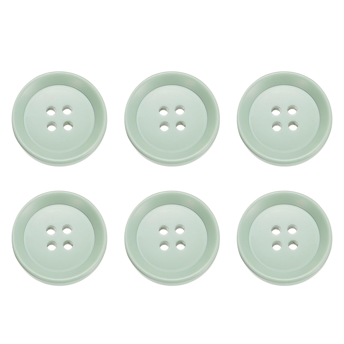 6pcs Round Sewing Buttons 25mm (1") 4 Holes Craft Button