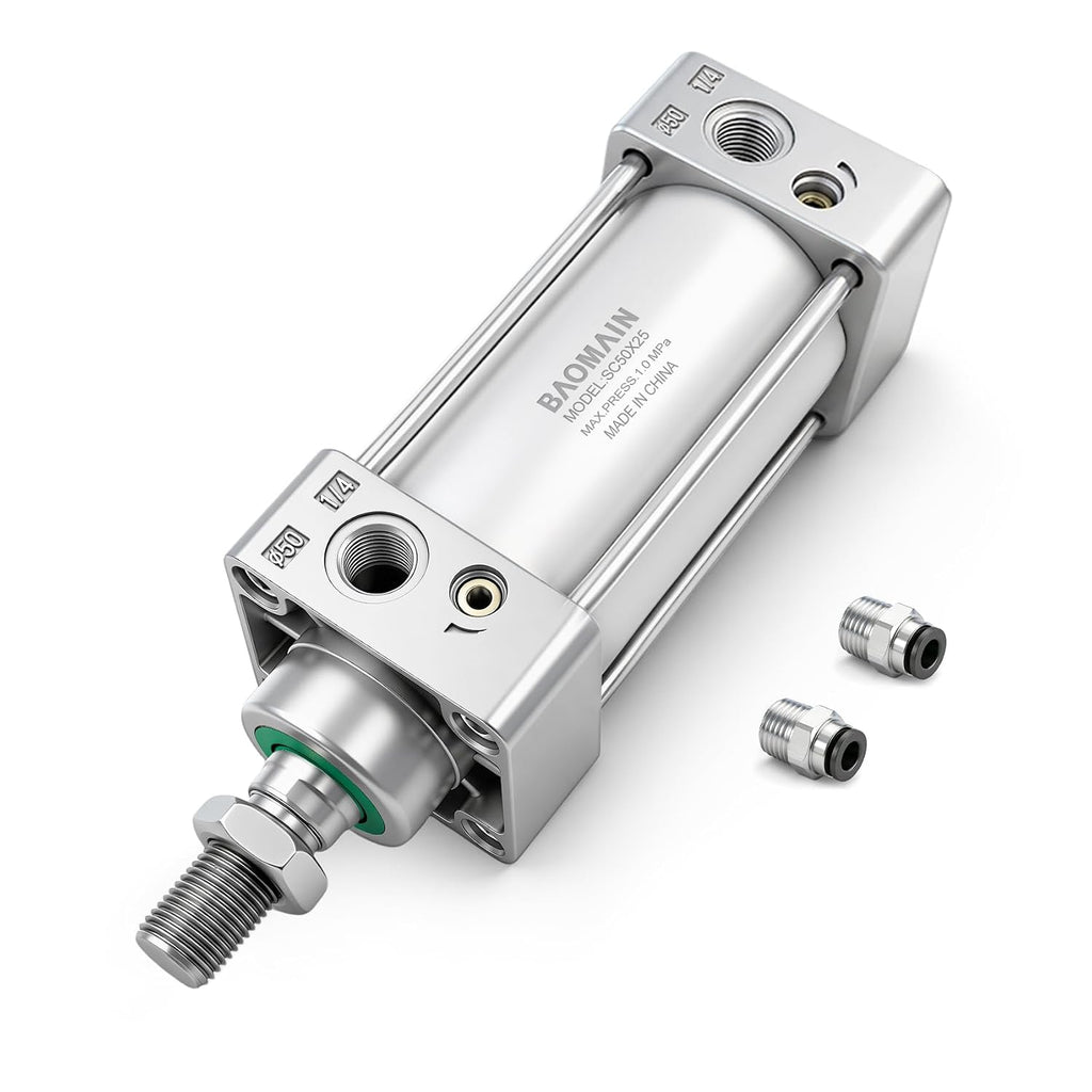 BAOMAIN Pneumatic Air Cylinder 2" Bore 1" Stroke SC50x25