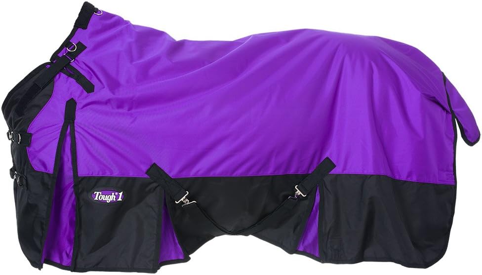 TOUGH1 1680D Turnout Blanket with SNUGGIT Neck, Purple, 78-in