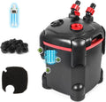 Canister Filter, External Aquarium Filter Ultra-Quiet with Media