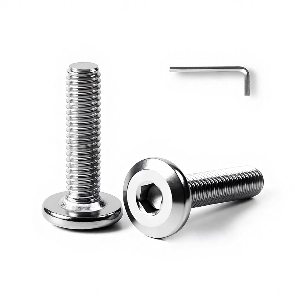 5/16-18 x 3" (10 Pack) Flat Head Hex Socket Cap Screws Bolts, 304 Stainless Steel 18-8, Hex Drive Countersunk Furniture Connector, Fully Threaded Machine Thread, Bright Finish