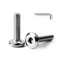 5/16-18 x 3" (10 Pack) Flat Head Hex Socket Cap Screws Bolts, 304 Stainless Steel 18-8, Hex Drive Countersunk Furniture Connector, Fully Threaded Machine Thread, Bright Finish