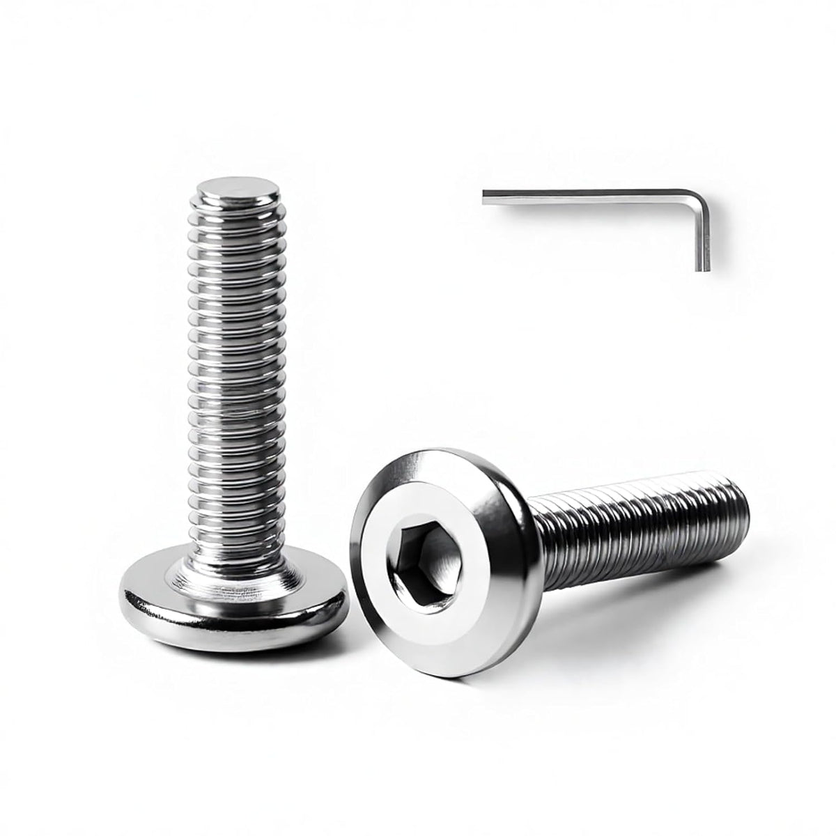 5/16-18 x 3" (10 Pack) Flat Head Hex Socket Cap Screws Bolts, 304 Stainless Steel 18-8, Hex Drive Countersunk Furniture Connector, Fully Threaded Machine Thread, Bright Finish