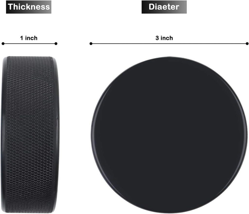 Ice Hockey Pucks, 25pcs, Black, High Grade Pucks | Official Regulation Weight & Size for Practicing, Classic Training