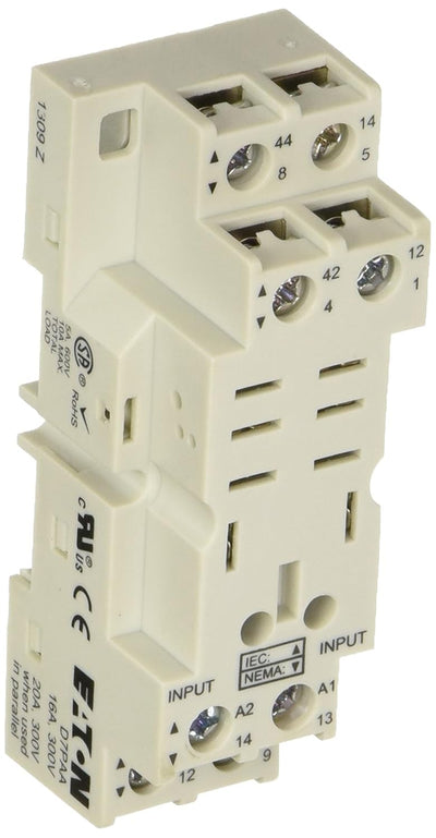 Eaton D7PAA General Purpose Relay Mount, DIN Rail/Panel Mounting Style, For Use With D7PF1 and D7PF2
