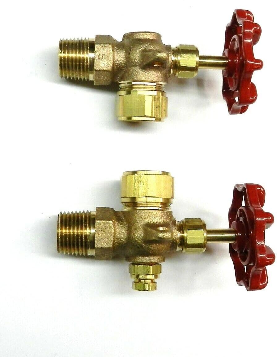 Steamer Sight Glass Water Gauge Valve Set for 5/8" Diameter Steamaster Boilers