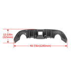 HECASA Rear Diffuser Compatible with 2009-2020 Nissan 370Z Z34 2DR