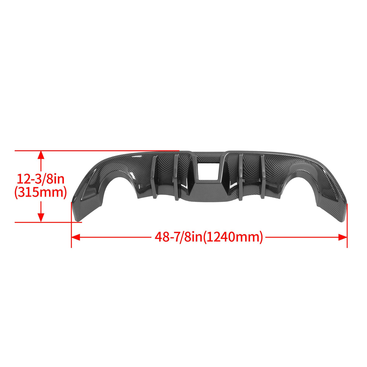 HECASA Rear Diffuser Compatible with 2009-2020 Nissan 370Z Z34 2DR