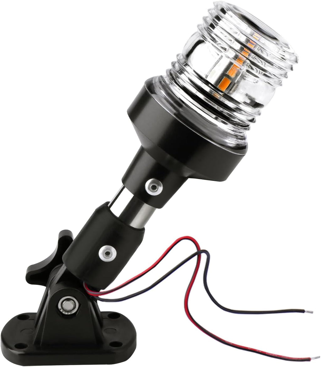 marinexplore Boat Stern Light 6''，White LED Anchor Light,Bimini Top Lights