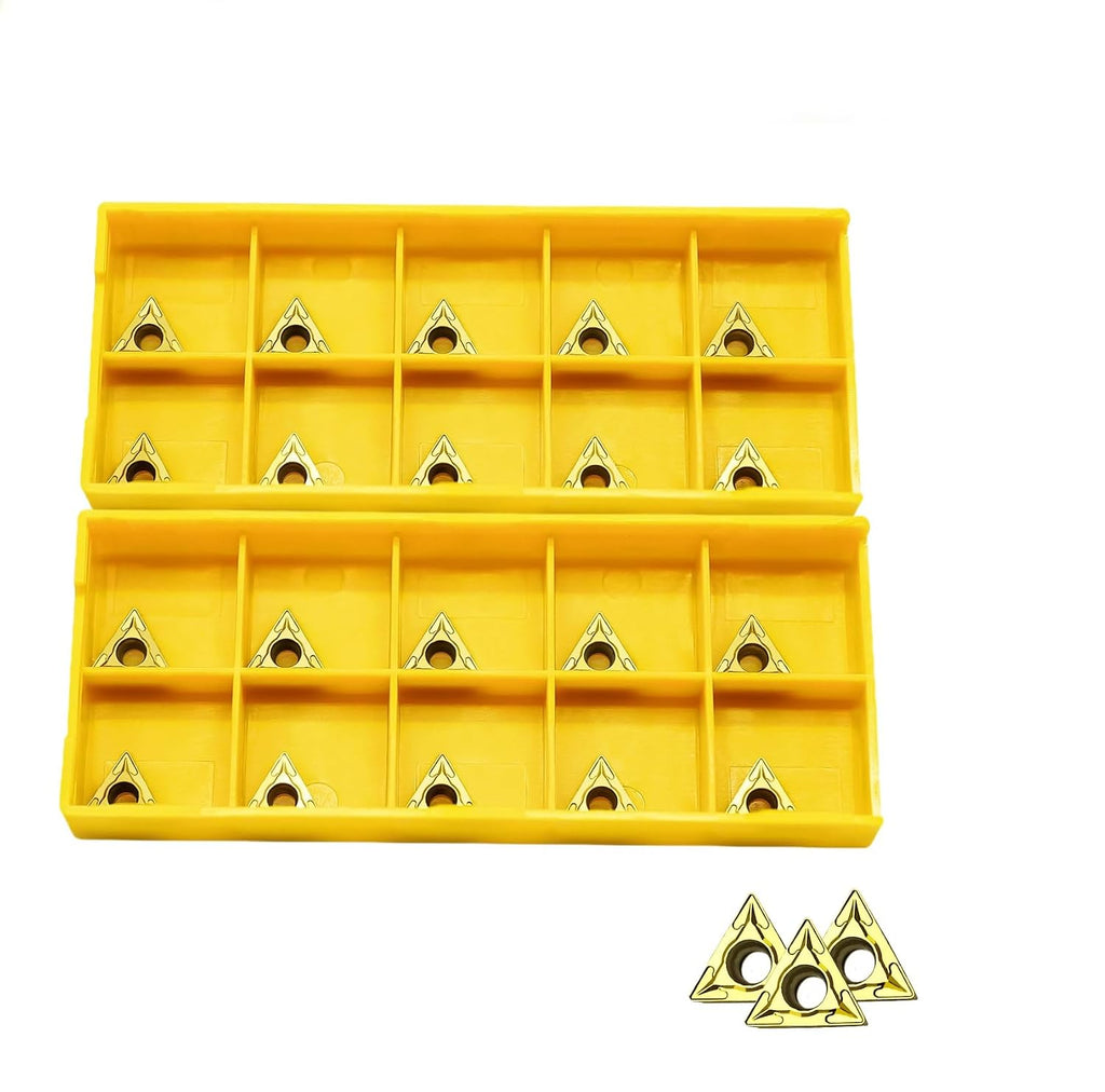 Carbide Inserts Turning Inserts Lathe, TCMT110204, 20 Pcs, Metal Lathe Tools